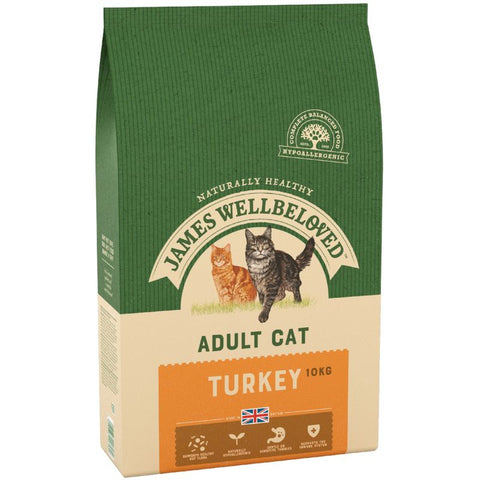 10kg James Wellbeloved Dry Cat Food + Turkey Wet Food - 15% Off!* Pet Supplies