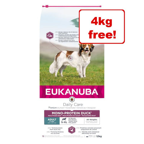 2 x 12kg Eukanuba Adult/Puppy Dry Dog Food – 20 + 4kg Free!* Pet Supplies