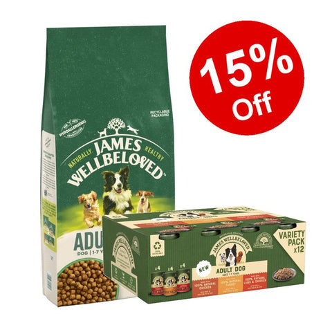 24kg James Wellbeloved Dry Dog Food + Wet Food - 15% Off!* Pet Supplies