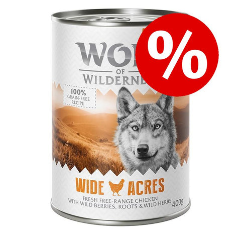 6 x 400g Wolf of Wilderness Wet Dog Food - Special Price!* Pet Supplies