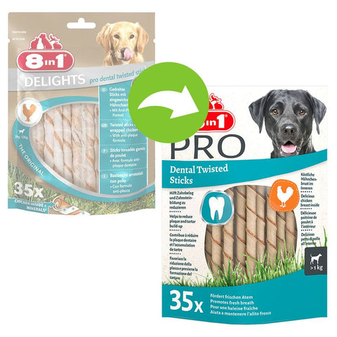 8in1 Pro Dental Twist Sticks Pet Supplies