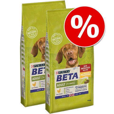 BETA Dog Food Economy Packs 2 x 14kg Pet Supplies
