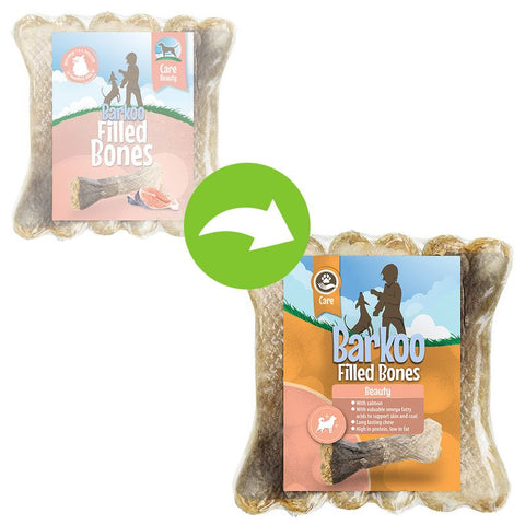 Barkoo Filled Chew Bone – Beauty (with Salmon) Pet Supplies