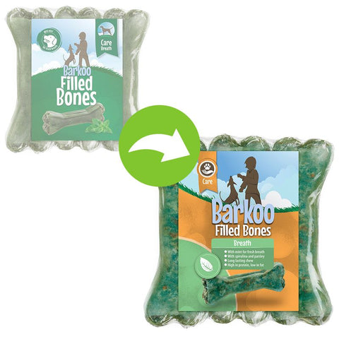 Barkoo Filled Chew Bone – Breath (with Mint) Pet Supplies