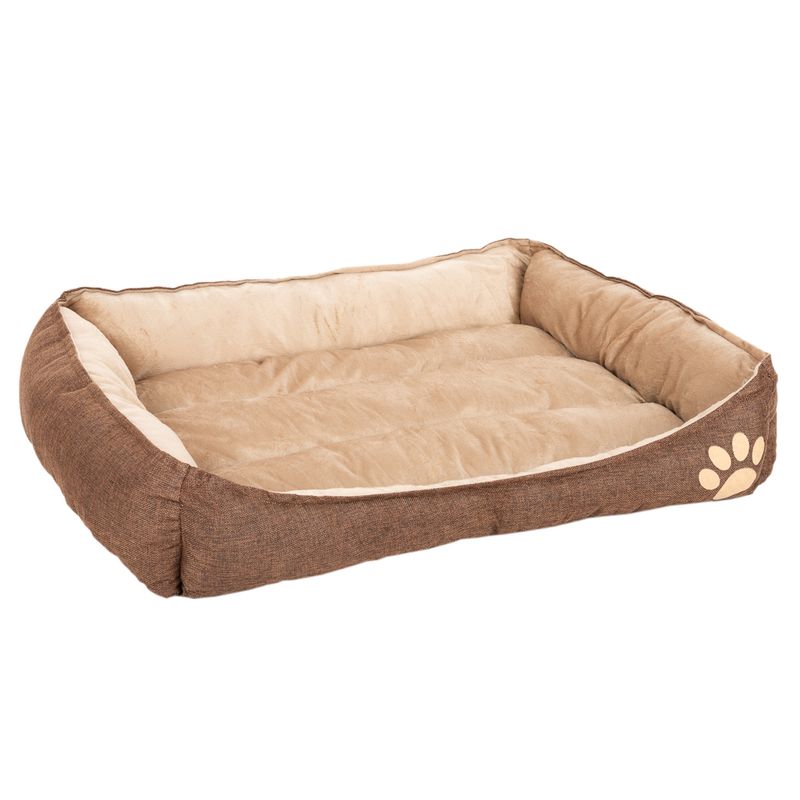 Basic Cuddle Bed - Brown / Beige Pet Supplies