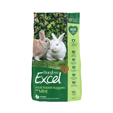 Burgess Excel Adult Rabbit Nuggets with Mint Pet Supplies