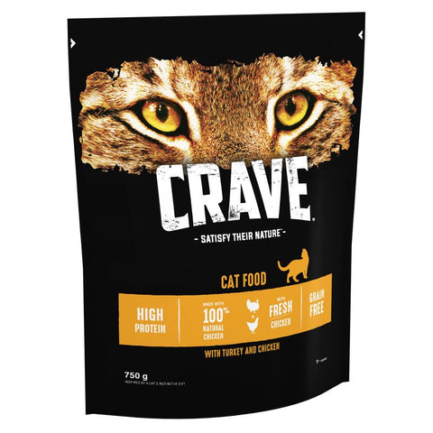 CRAVE Adult Turkey & Chicken Dry Cat Food Pet Supplies