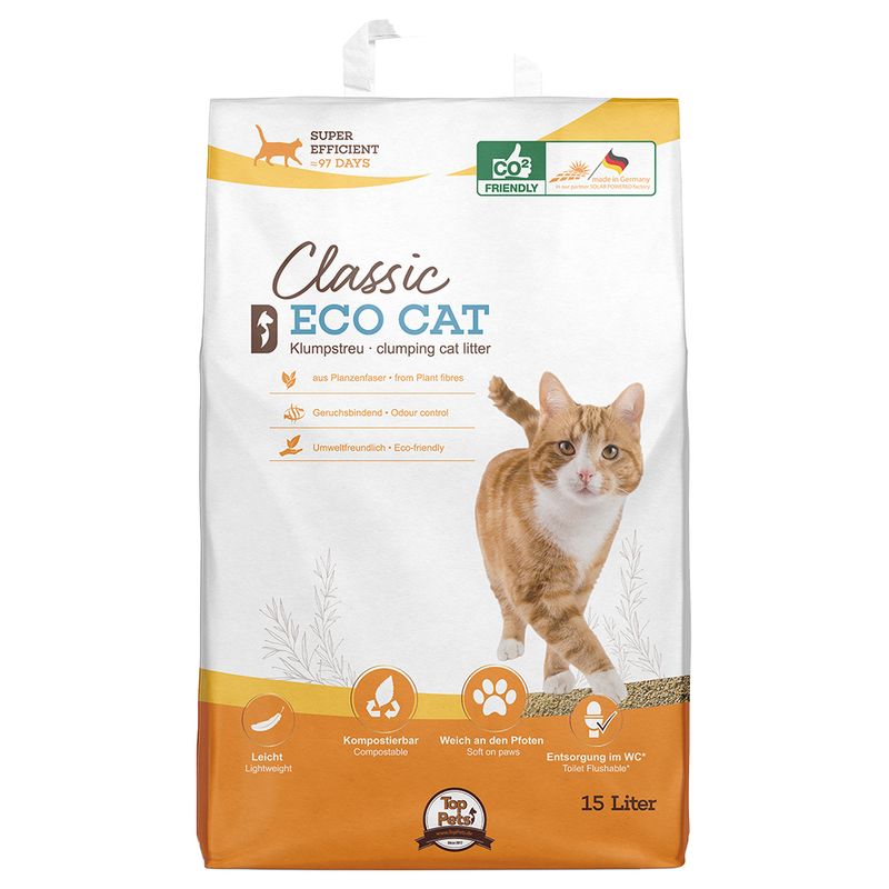 Classic Eco Cat Clumping Litter Made From Plant Fibers Pet Supplies