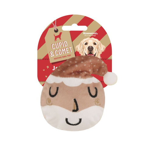 Cupid & Comet Festive Jolly Santa Tennis Ball Pet Supplies