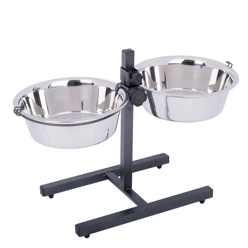 Dog Bowl Stand with 2 Stainless Steel Bowls Pet Supplies