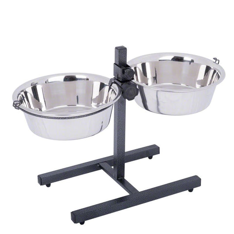 Dog Bowl Stand with 2 Stainless Steel Bowls Pet Supplies