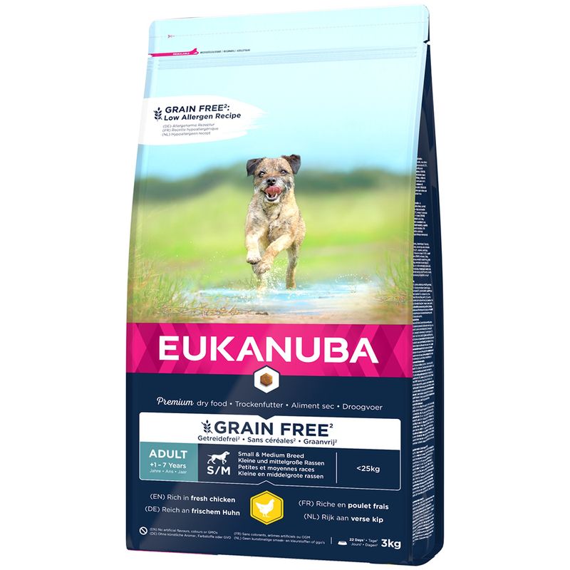 Eukanuba Grain Free Small & Medium Breed Adult - Chicken Pet Supplies