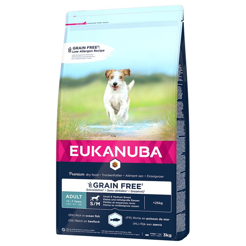 Eukanuba Grain-Free Small & Medium Breed Adult with Salmon Pet Supplies