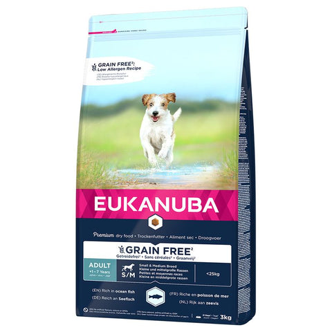 Eukanuba Grain-Free Small & Medium Breed Adult with Salmon Pet Supplies