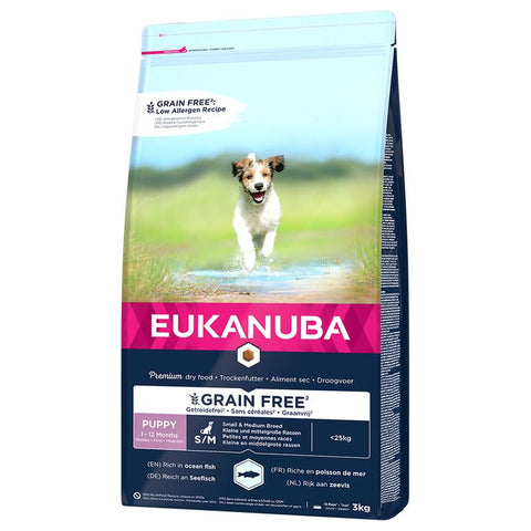 Eukanuba Grain-Free Small & Medium Breed Puppy with Ocean Fish Pet Supplies