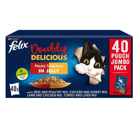 Felix As Good As It Looks - Doubly Delicious Jumbo Pack 40 x 100g Pet Supplies