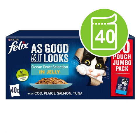 Felix As Good As It Looks Jumbo Pack 40 x 100g Pet Supplies