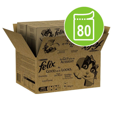 Felix As Good As It Looks Jumbo Pack 80 x 100g Pet Supplies
