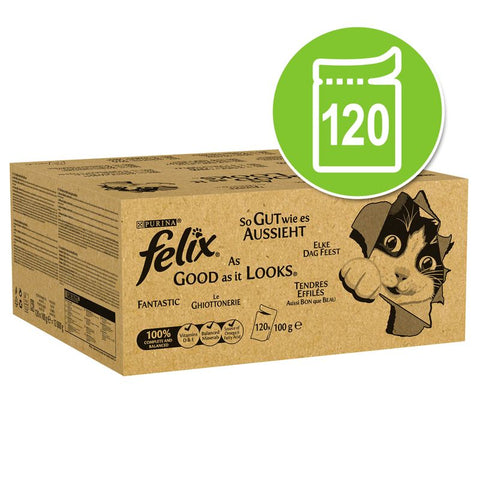 Felix As Good As It Looks Mega Pack 120 x 100g Pet Supplies
