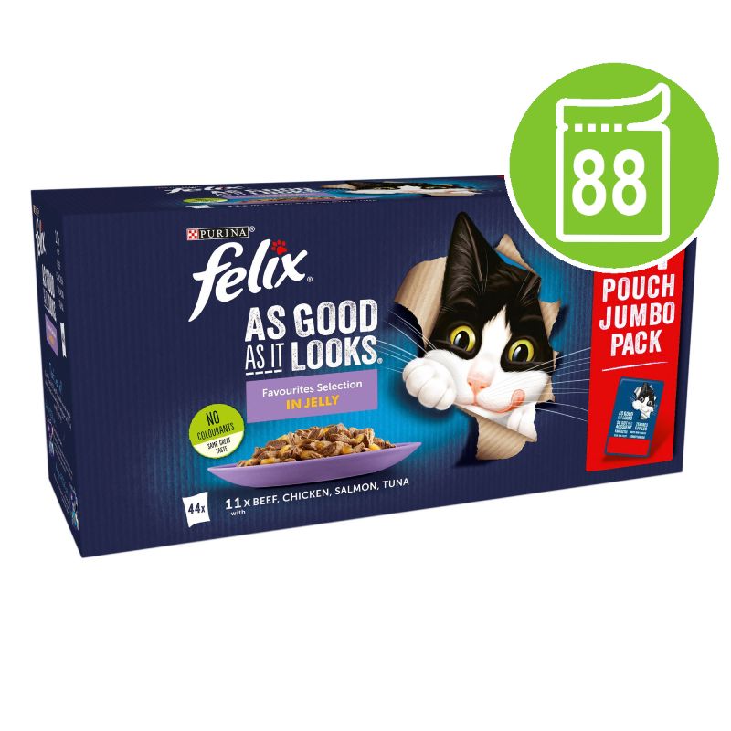 Felix As Good As It Looks Mega Pack 88 x 100g Pet Supplies