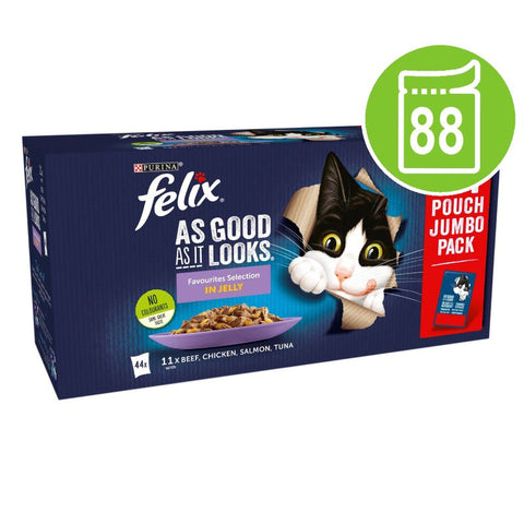 Felix As Good As It Looks Mega Pack 88 x 100g Pet Supplies