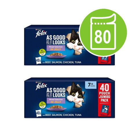 Felix Senior As Good As It Looks Jumbo Pack 80 x 100g 