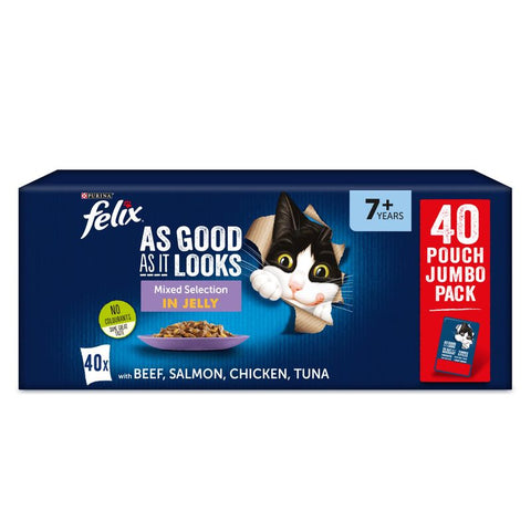 Felix Senior As Good As It Looks Saver Pack 40 x 100g Pet Supplies