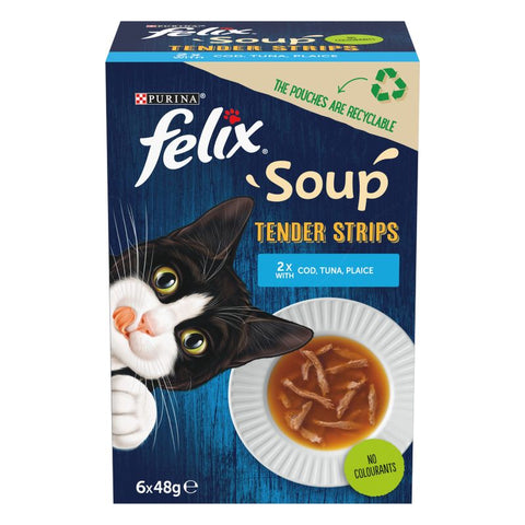 Felix Soup Tender Strips Saver Pack 48 x 48g Pet Supplies