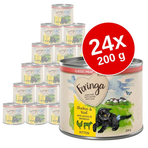 Feringa Classic Meat Menu Kitten Saver Pack 24 x 200g Pet Supplies