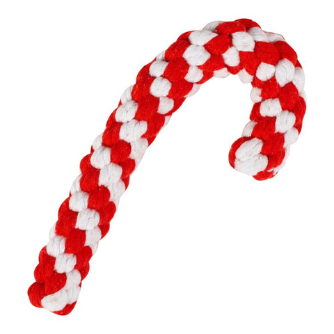 Festive Candy Cane Rope Toy Pet Supplies