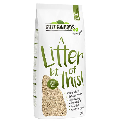Greenwoods Plant Fibre Natural Clumping Litter Pet Supplies