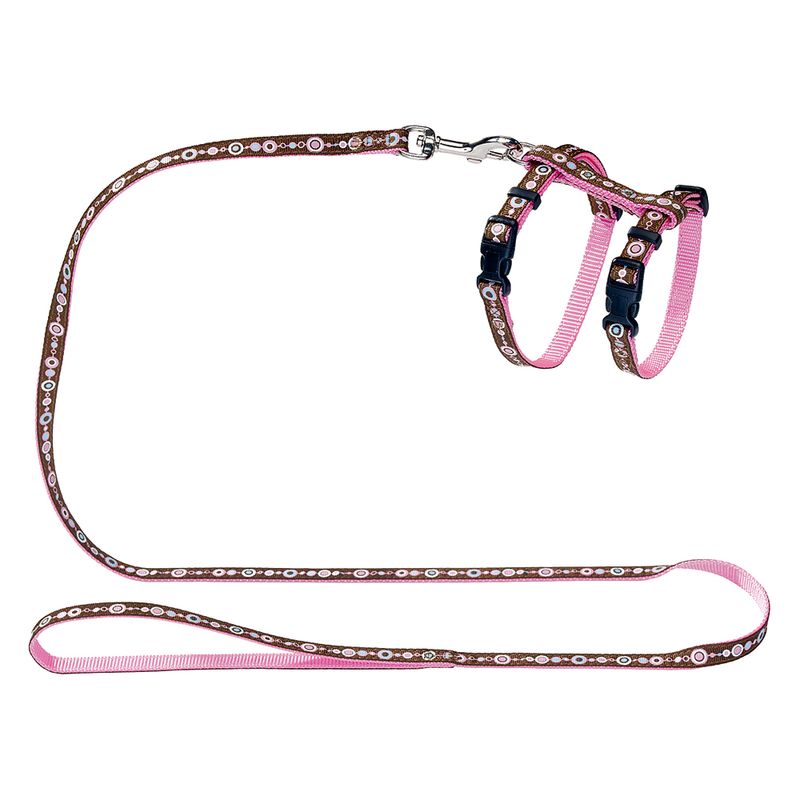 HUNTER Puppy & Kitten Harness + Lead - Pink Signs Pet Supplies