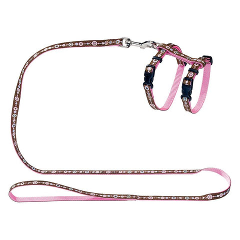 HUNTER Puppy & Kitten Harness + Lead - Pink Signs Pet Supplies