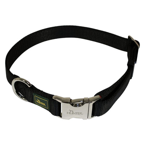 HUNTER Vario Basic Alu-Strong Dog Collar - Black Pet Supplies