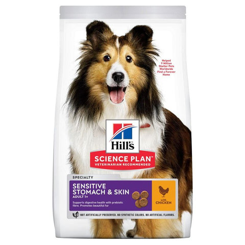 Hill's Science Plan Adult 1+ Sensitive Stomach & Skin Medium with Chicken Pet Supplies