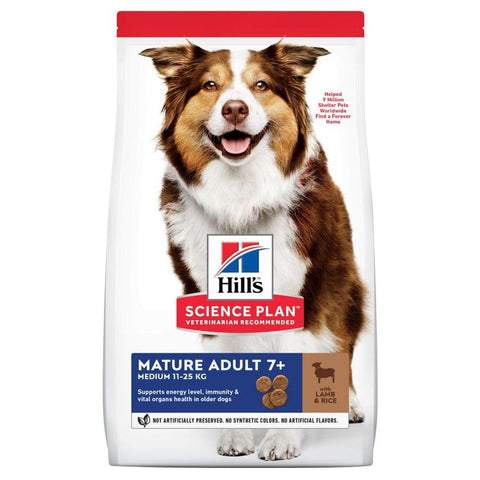 Hill’s Science Plan Mature Adult 7+ Medium with Lamb & Rice Pet Supplies