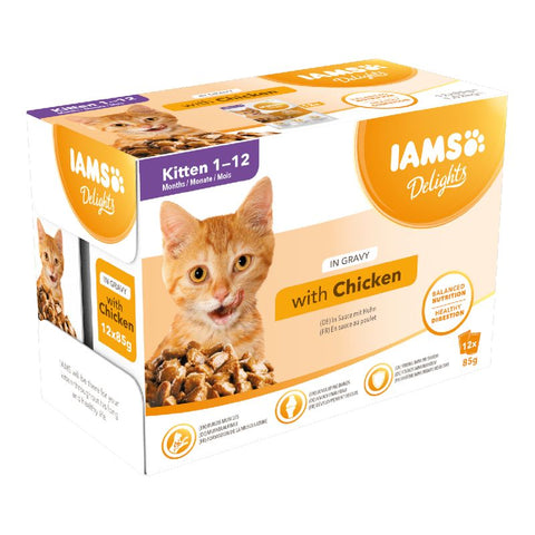 IAMS Delights Kitten – Chicken in Gravy Pet Supplies