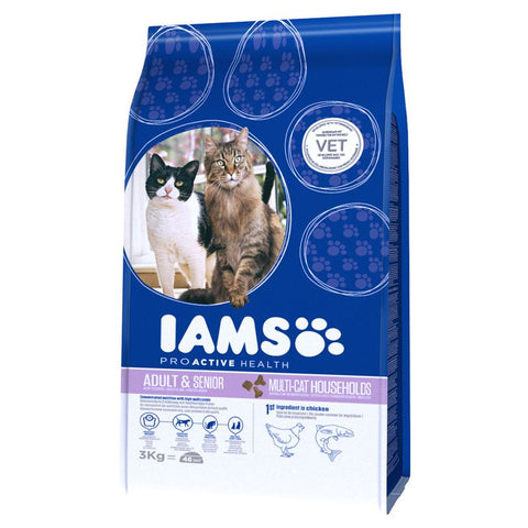 IAMS Proactive Health Multi-Cat with Salmon & Chicken Dry Cat Food Pet Supplies