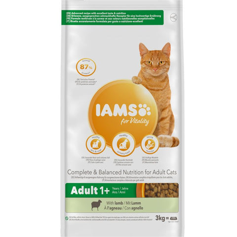 IAMS for Vitality Adult Lamb Dry Cat Food Pet Supplies