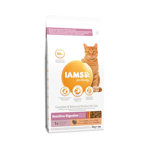 IAMS for Vitality Adult & Senior Sensitive Digestion Turkey Pet Supplies