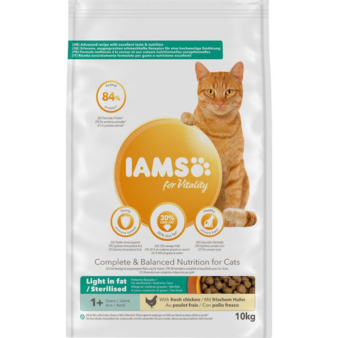 IAMS for Vitality Light in Fat Adult Fresh Chicken Dry Cat Food 