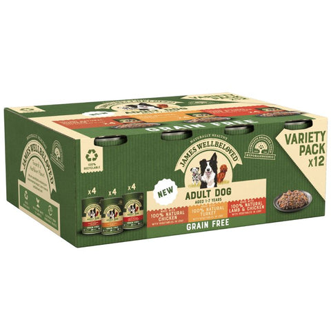 James Wellbeloved Adult Grain Free Cans - Turkey, Lamb & Chicken in Loaf Pet Supplies