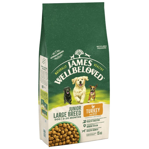 James Wellbeloved Junior Large Breed - Turkey & Rice 