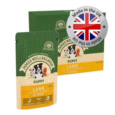 James Wellbeloved Puppy & Junior Pouches - Lamb with Rice Pet Supplies