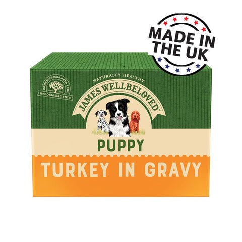 James Wellbeloved Puppy & Junior Pouches - Turkey with Rice Pet Supplies