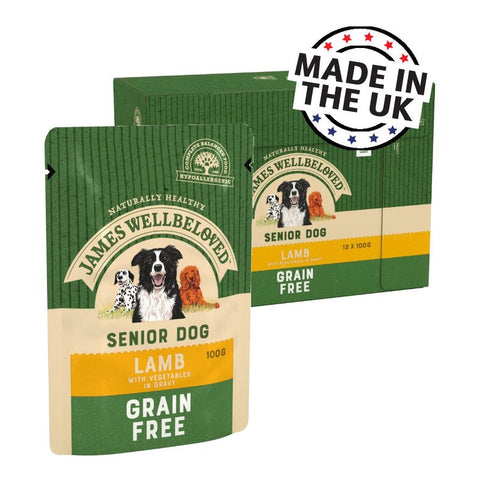 James Wellbeloved Senior Grain Free Pouches - Lamb with Vegetables Pet Supplies