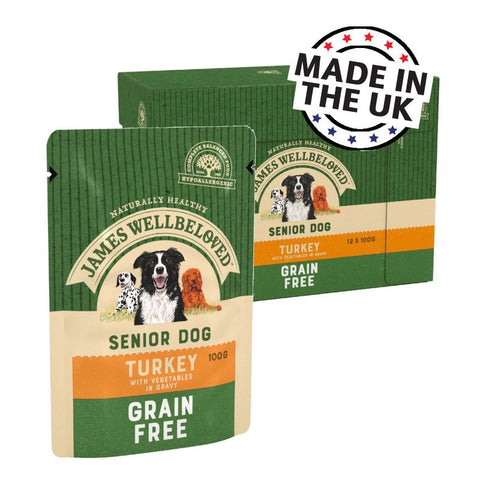 James Wellbeloved Senior Grain Free Pouches - Turkey with Vegetables Pet Supplies