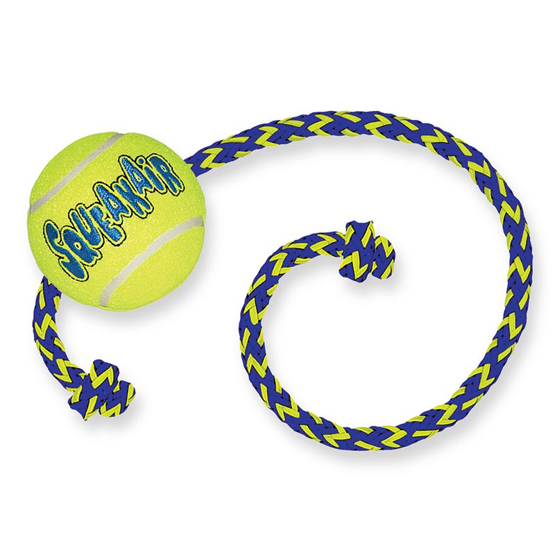 KONG AirDog Squeakair Ball with Rope Pet Supplies