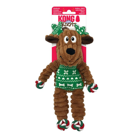 KONG Christmas Floppy Knots Reindeer Pet Supplies