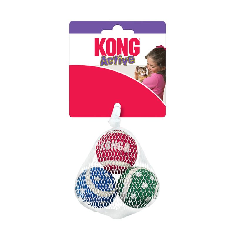 KONG Christmas Tennis Balls with Bells Pet Supplies